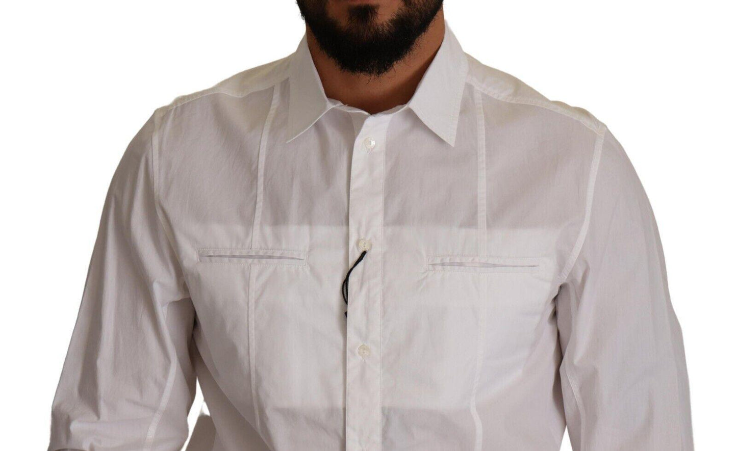 Dolce & Gabbana Elegant Italian White Cotton Shirt - Arichezz.store