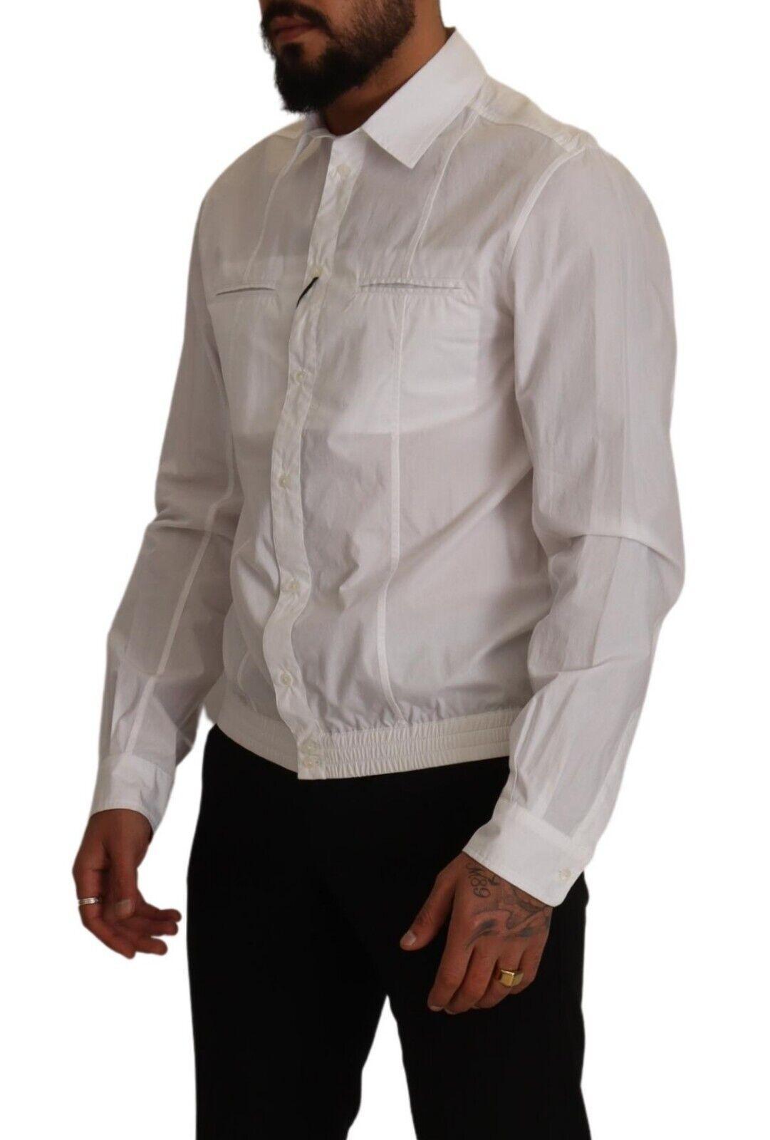 Dolce & Gabbana Elegant Italian White Cotton Shirt - Arichezz.store