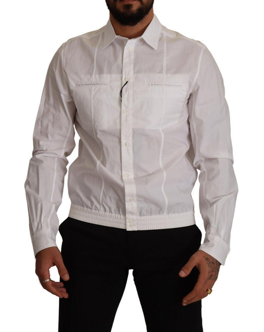 Dolce & Gabbana Elegant Italian White Cotton Shirt - Arichezz.store