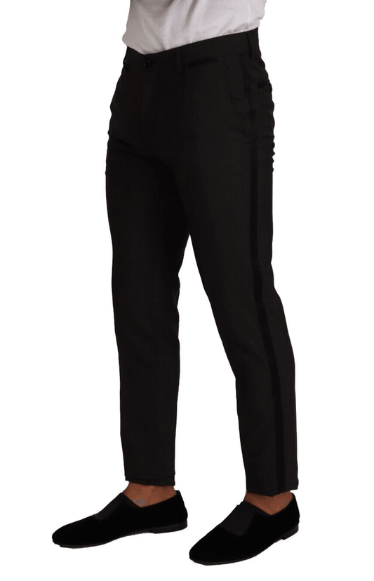 Dolce & Gabbana Elegant Skinny Tuxedo Trousers - Arichezz.store