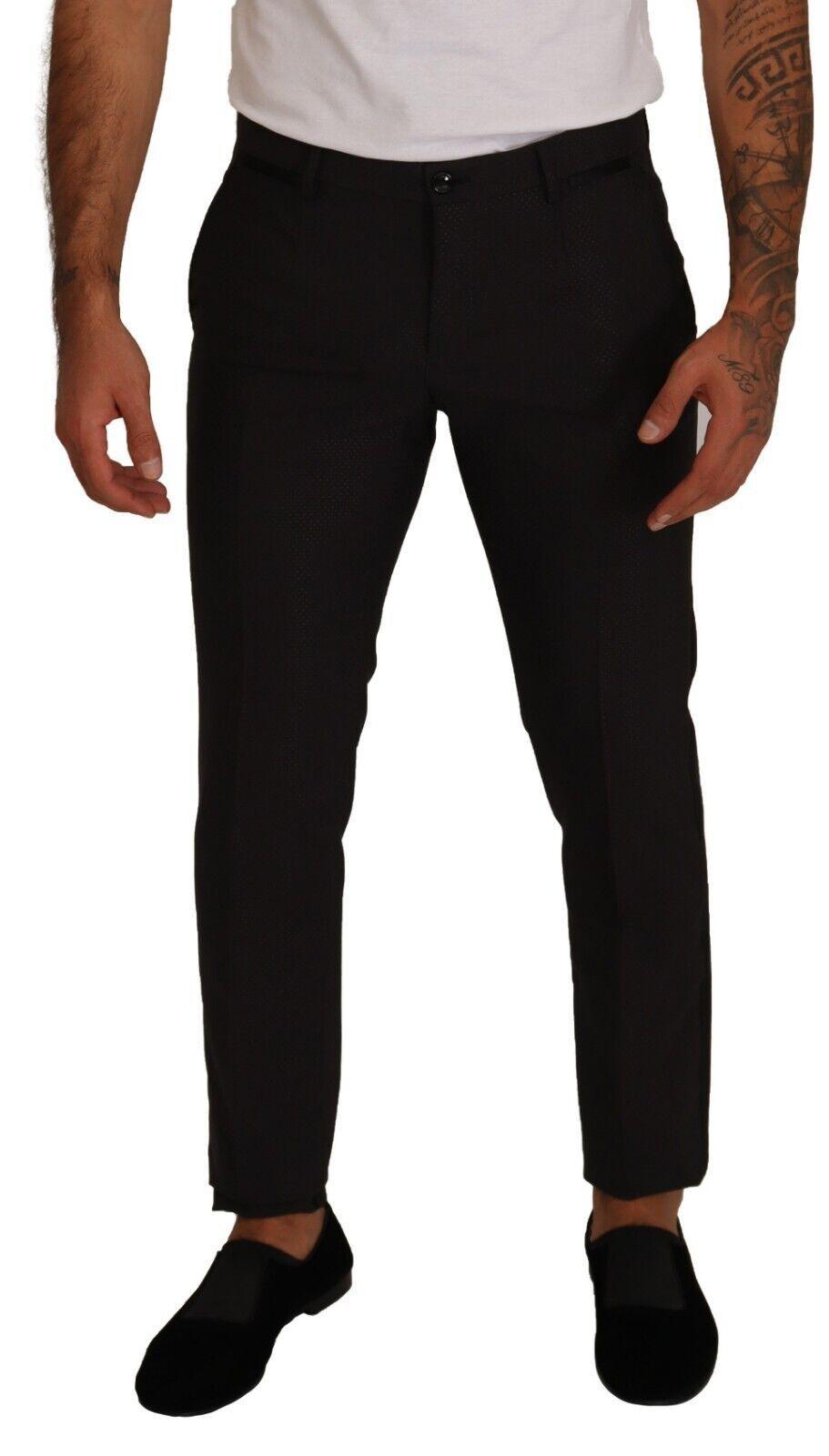 Dolce & Gabbana Elegant Skinny Tuxedo Trousers - Arichezz.store