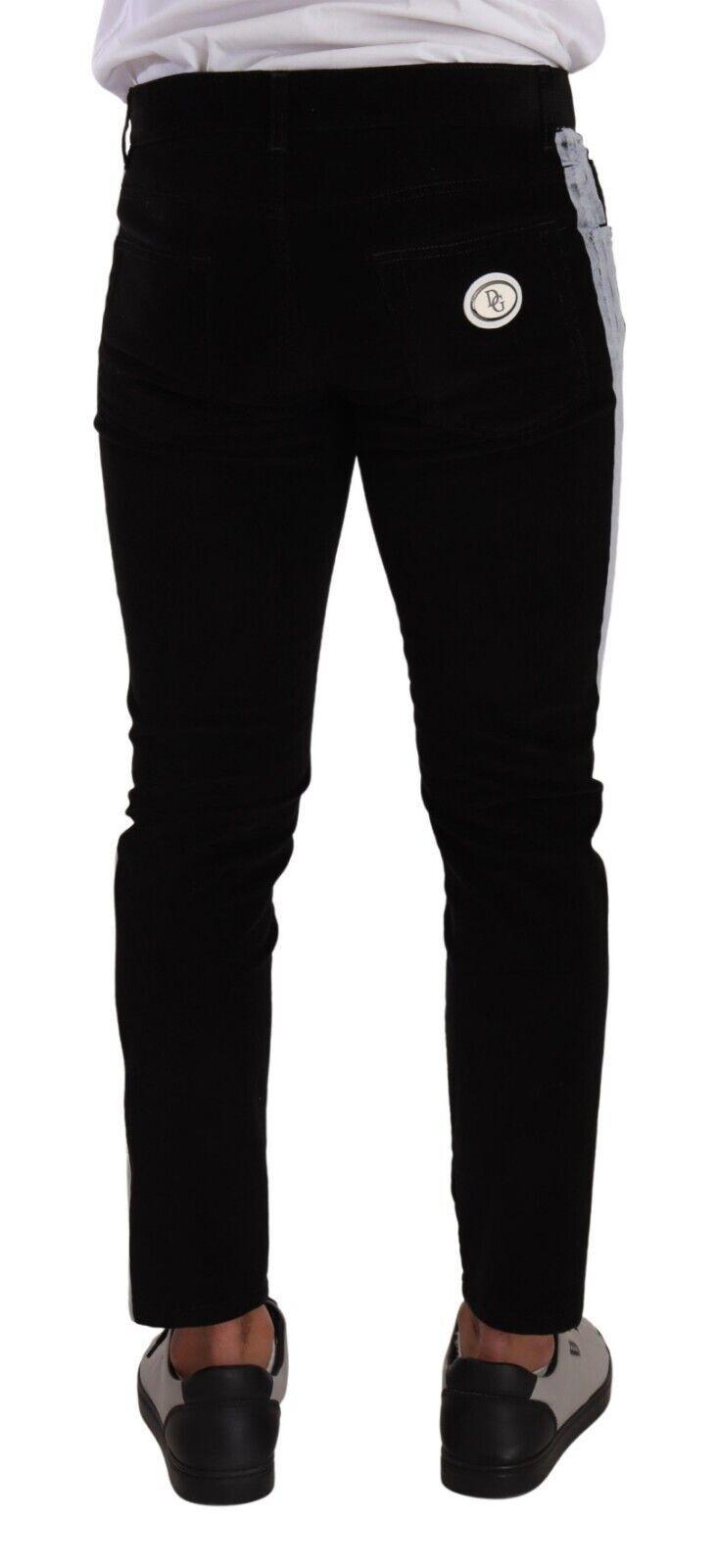 Dolce & Gabbana Elegant Slim-Fit Cotton Black Jeans - Arichezz.store