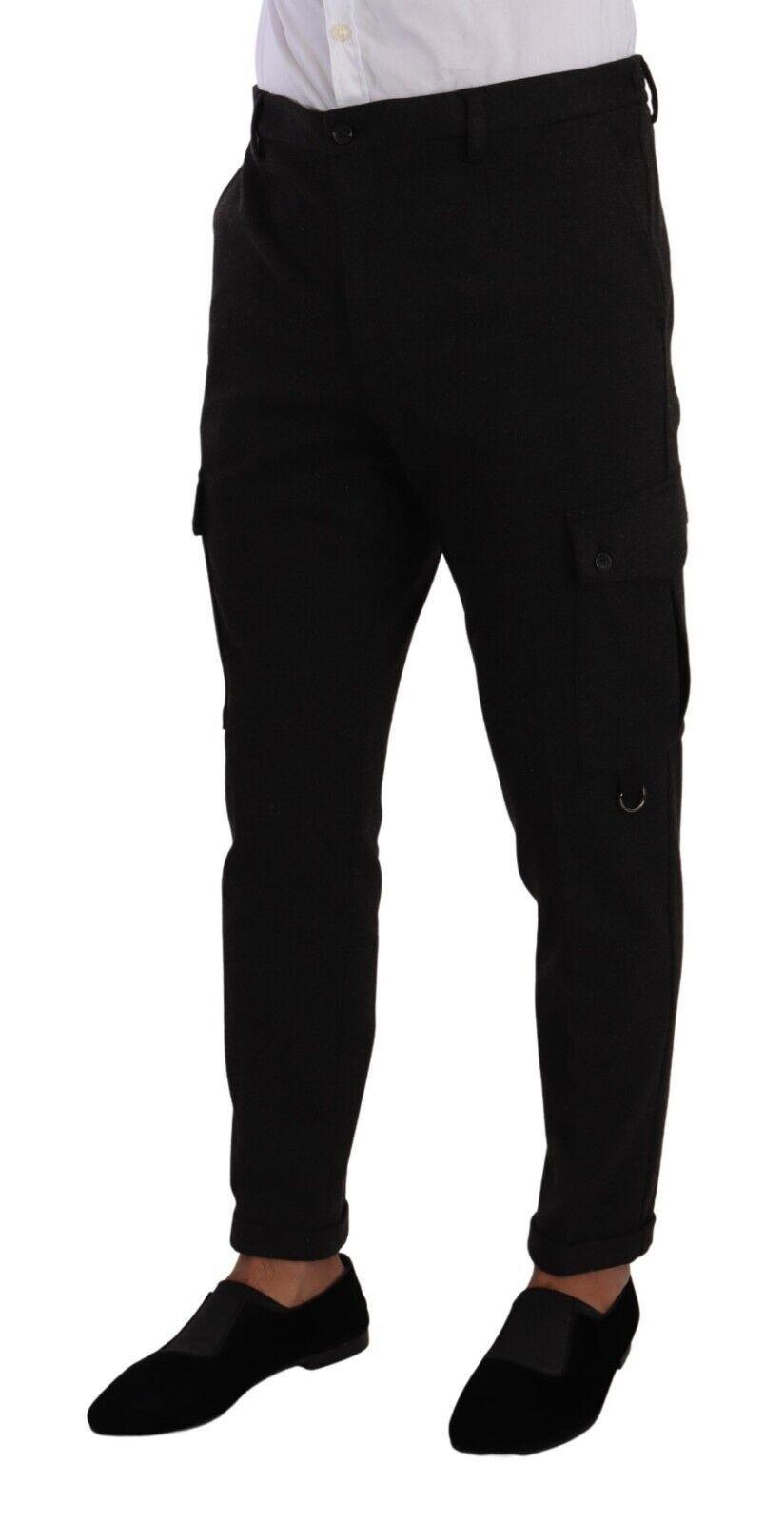 Dolce & Gabbana Sleek Skinny Cargo Pants in Timeless Black - Arichezz.store