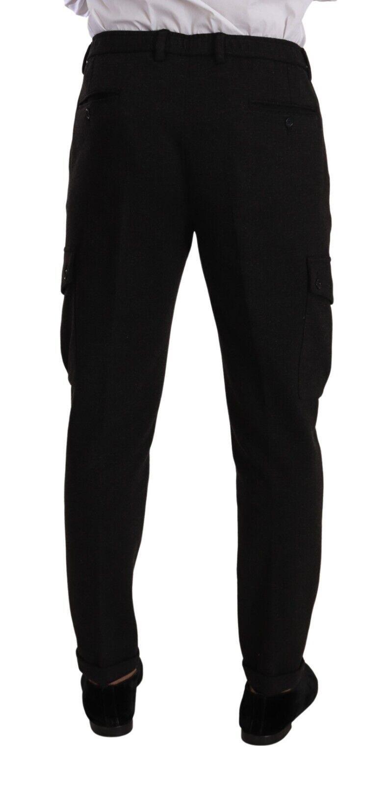 Dolce & Gabbana Sleek Skinny Cargo Pants in Timeless Black - Arichezz.store