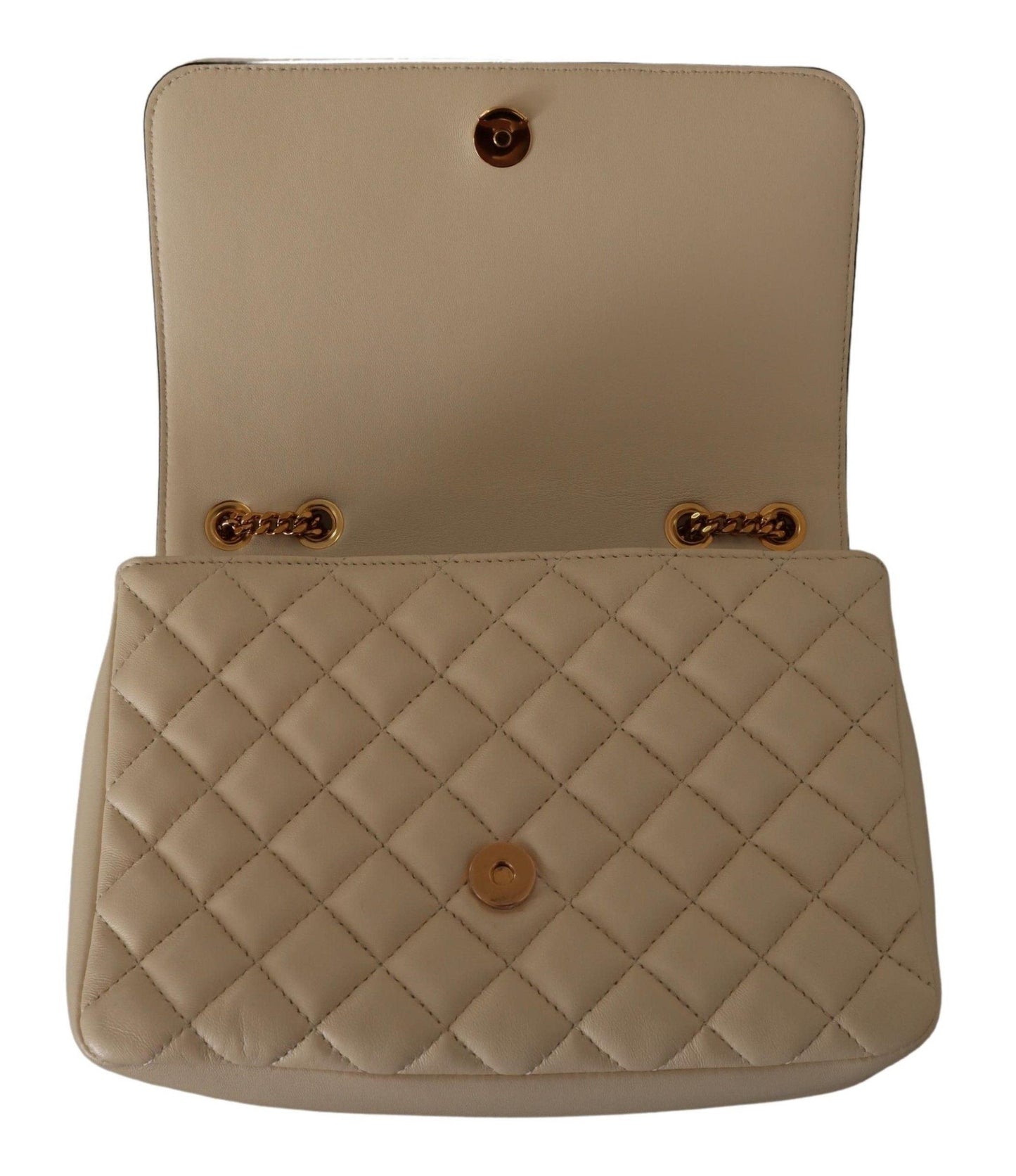 Versace Elegant White Nappa Leather Shoulder Bag - Arichezz.store