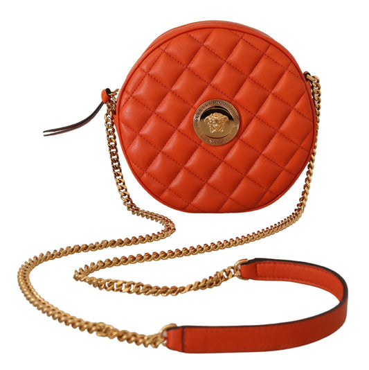 Versace Elegant Round Nappa Leather Crossbody Bag - Arichezz.store