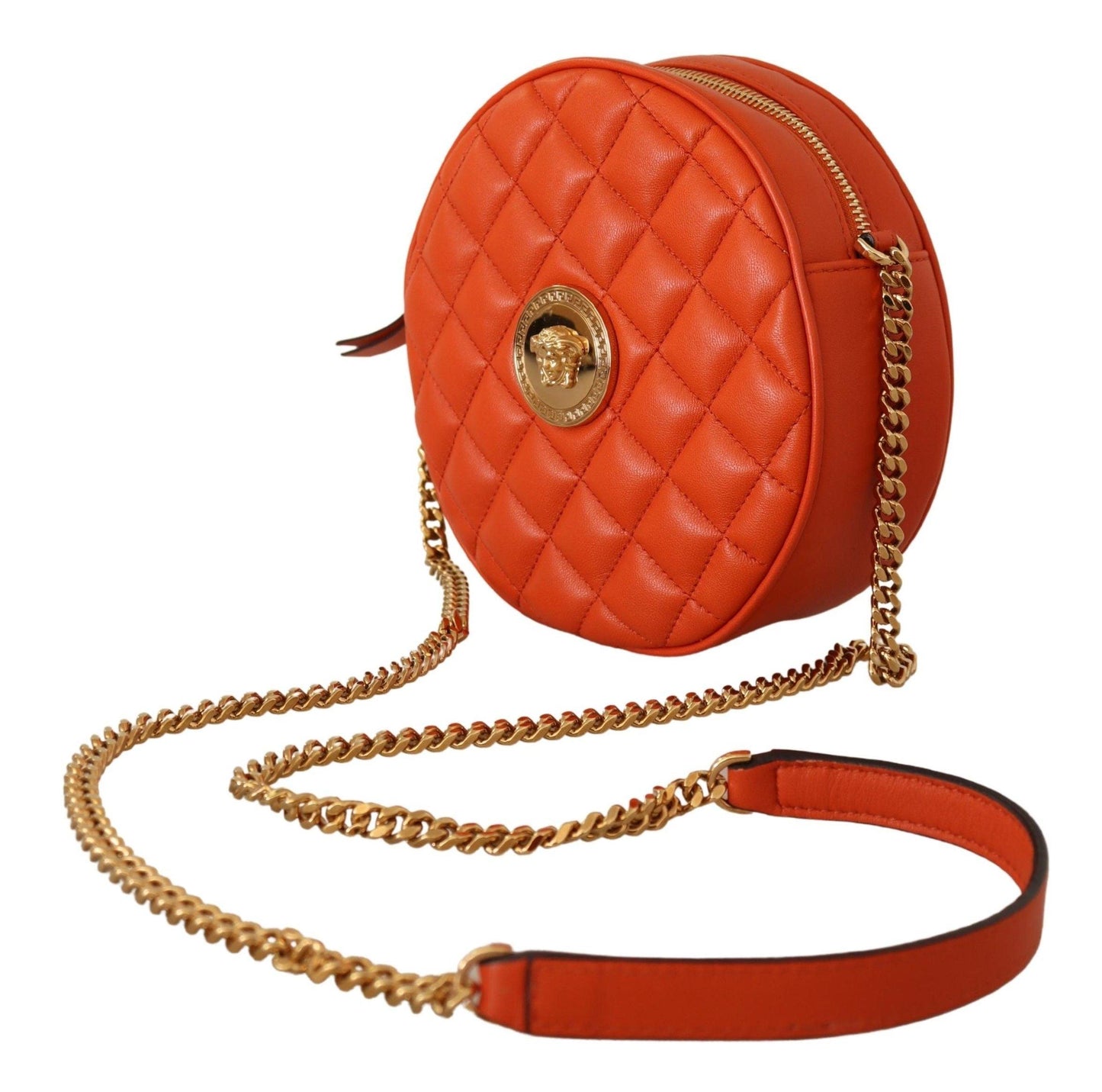 Versace Elegant Round Nappa Leather Crossbody Bag - Arichezz.store