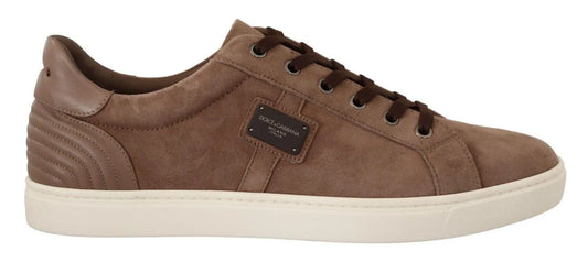 Dolce & Gabbana Elegant Brown Leather Sneakers for Men - Arichezz.store