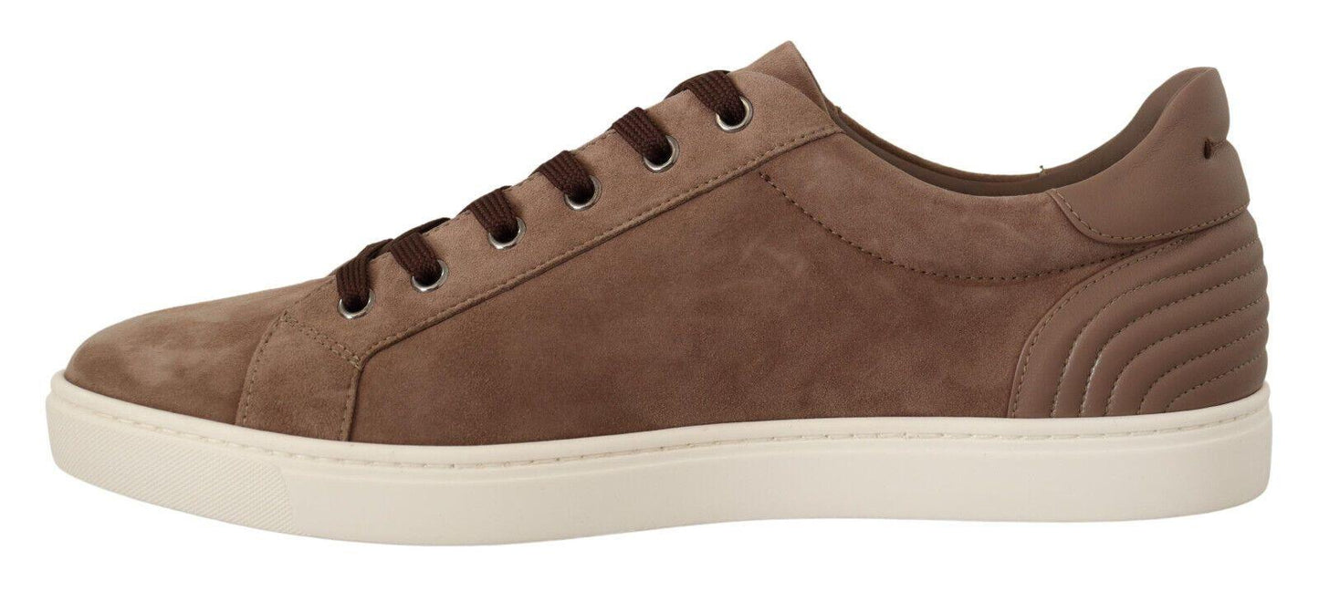 Dolce & Gabbana Elegant Brown Leather Sneakers for Men - Arichezz.store