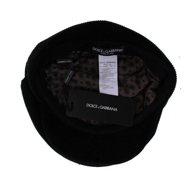 Dolce & Gabbana Sleek Black Newsboy Cap - Arichezz.store