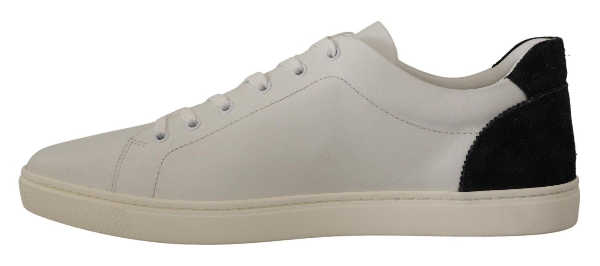 Dolce & Gabbana Elegant White Leather Low Top Sneakers - Arichezz.store