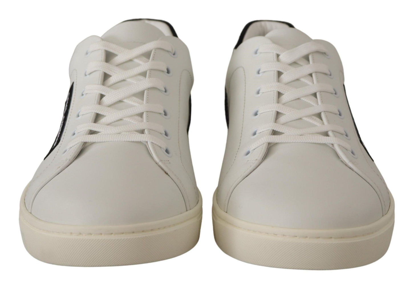 Dolce & Gabbana Elegant White Leather Low Top Sneakers - Arichezz.store