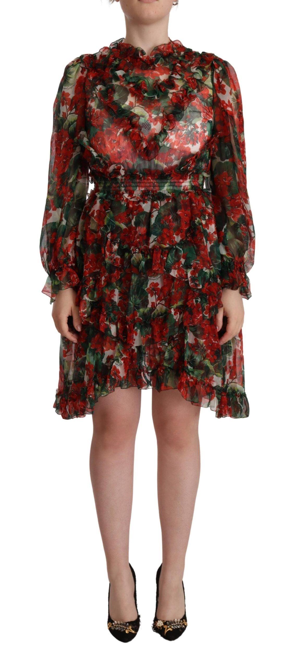 Dolce & Gabbana Floral Silk Mini Knee High Dress - Arichezz.store