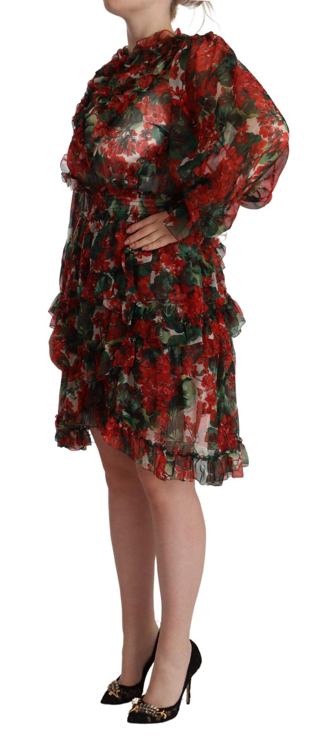 Dolce & Gabbana Floral Silk Mini Knee High Dress - Arichezz.store