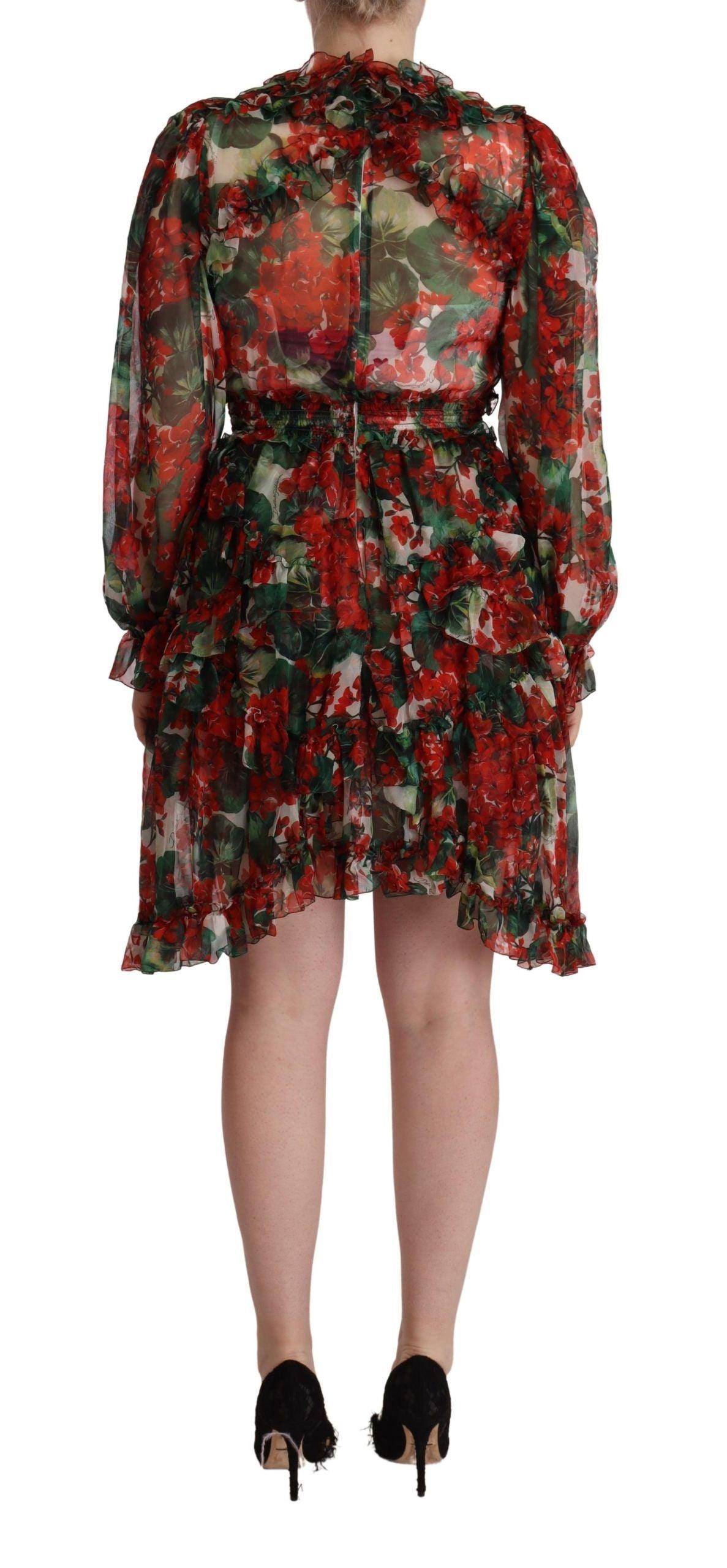 Dolce & Gabbana Floral Silk Mini Knee High Dress - Arichezz.store