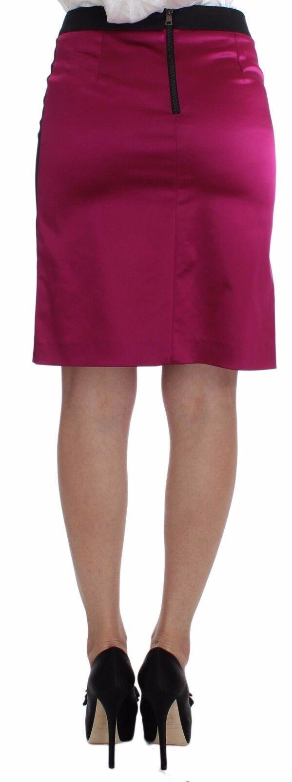 Dolce & Gabbana Elegant Pencil Skirt in Black and Pink - Arichezz.store