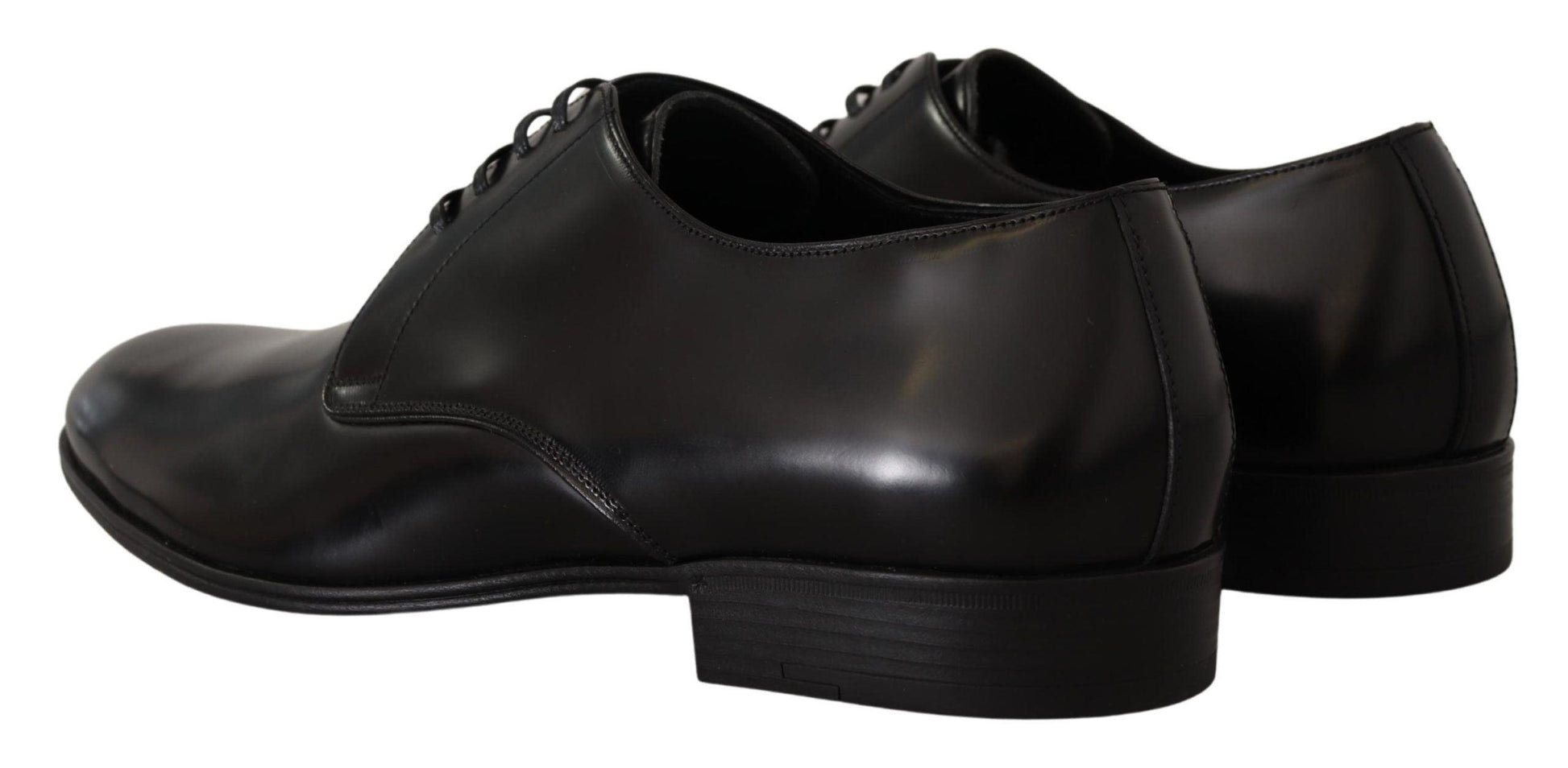 Dolce & Gabbana Elegant Black Leather Derby Shoes - Arichezz.store