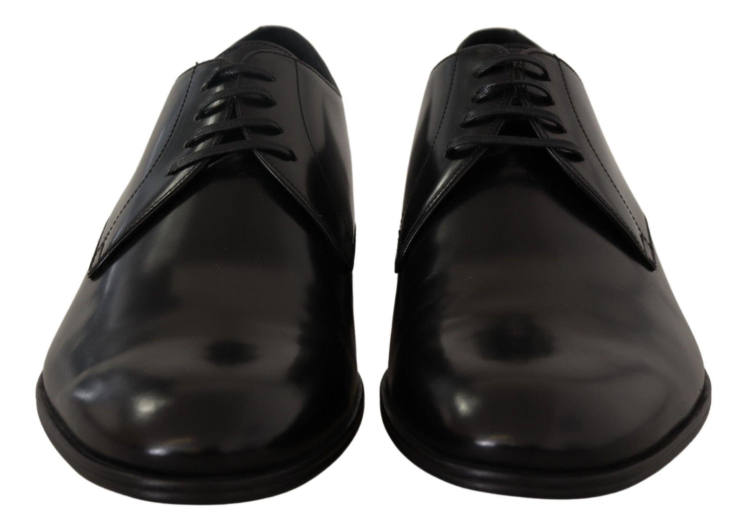 Dolce & Gabbana Elegant Black Leather Derby Shoes - Arichezz.store