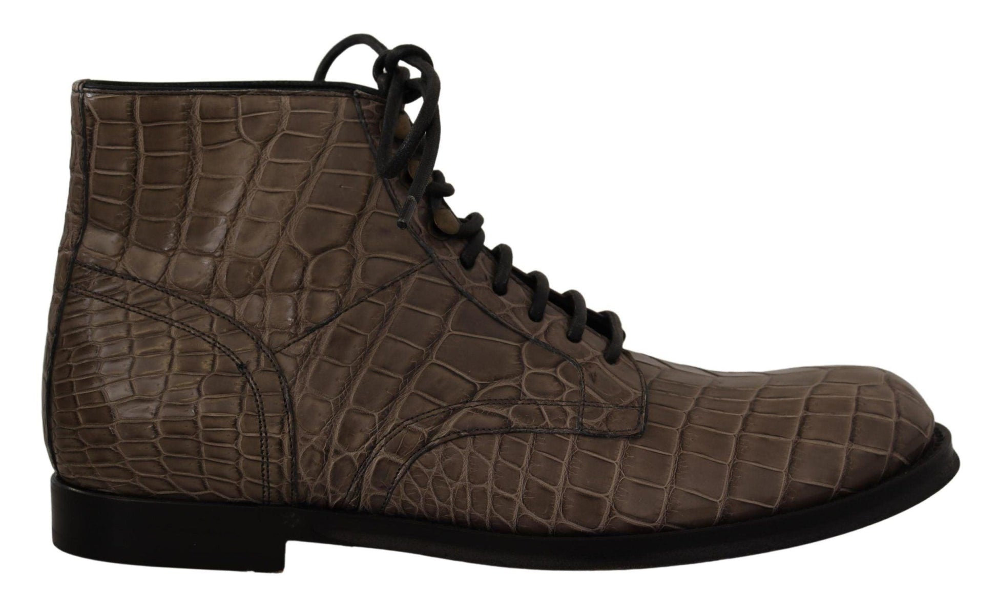 Dolce & Gabbana Elegant Crocodile Derby Brogue Boots - Arichezz.store