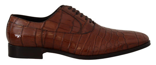 Dolce & Gabbana Elegant Exotic Crocodile Leather Formal Shoes - Arichezz.store