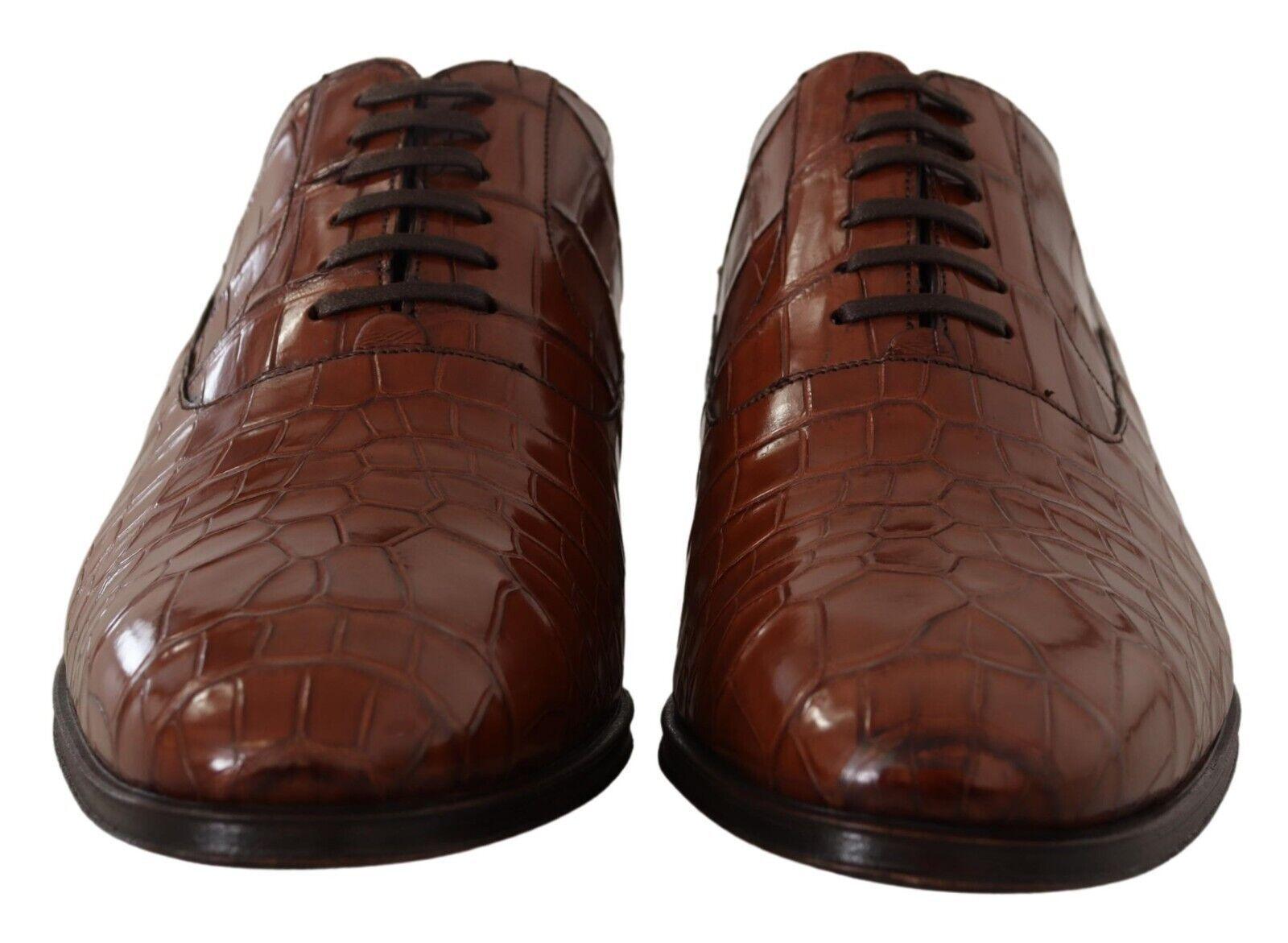 Dolce & Gabbana Elegant Exotic Crocodile Leather Formal Shoes - Arichezz.store