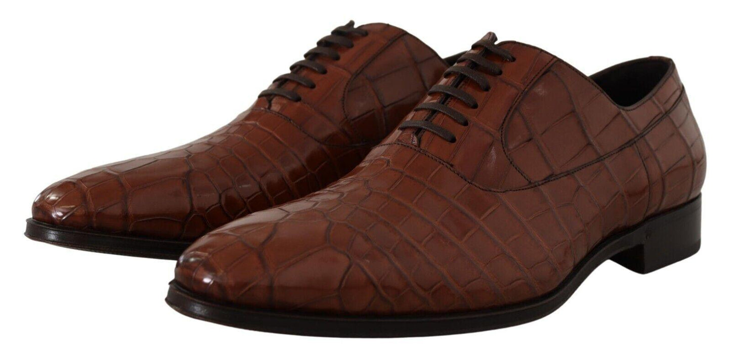 Dolce & Gabbana Elegant Exotic Crocodile Leather Formal Shoes - Arichezz.store