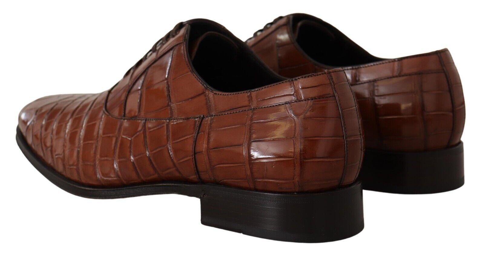 Dolce & Gabbana Elegant Exotic Crocodile Leather Formal Shoes - Arichezz.store