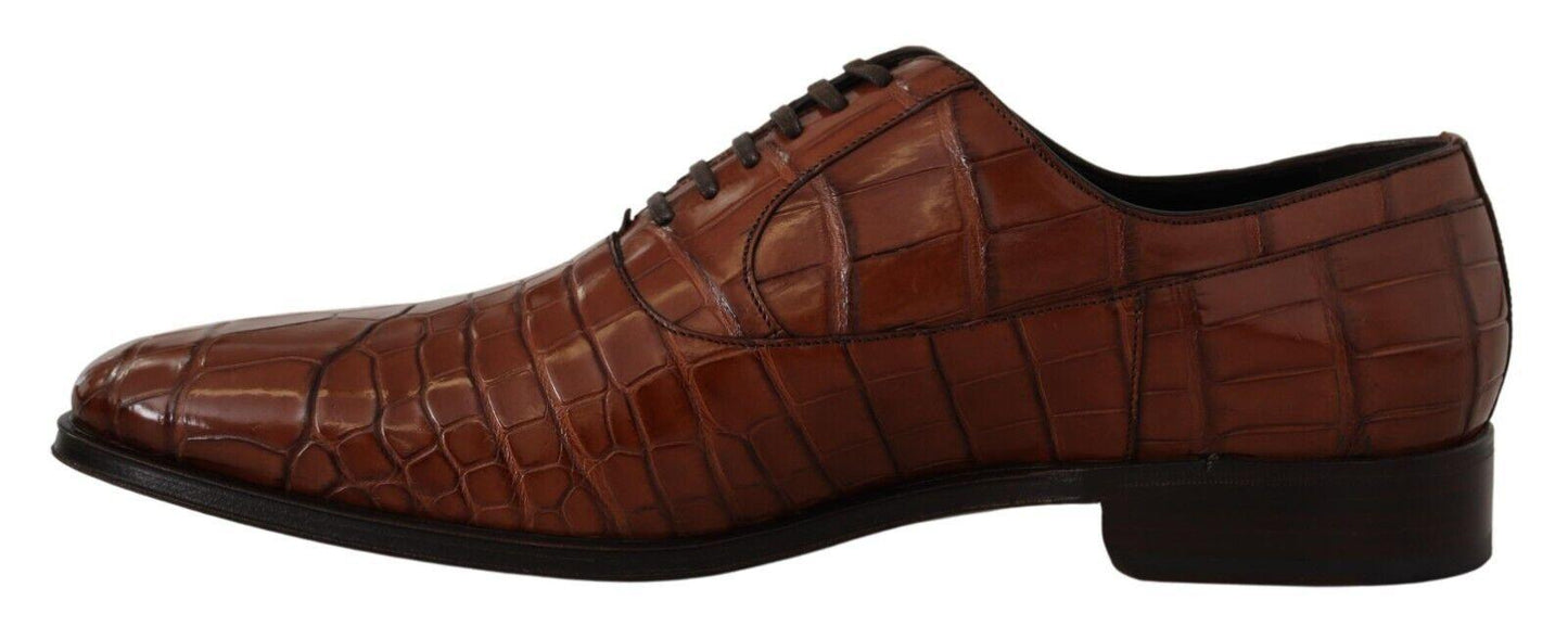 Dolce & Gabbana Elegant Exotic Crocodile Leather Formal Shoes - Arichezz.store