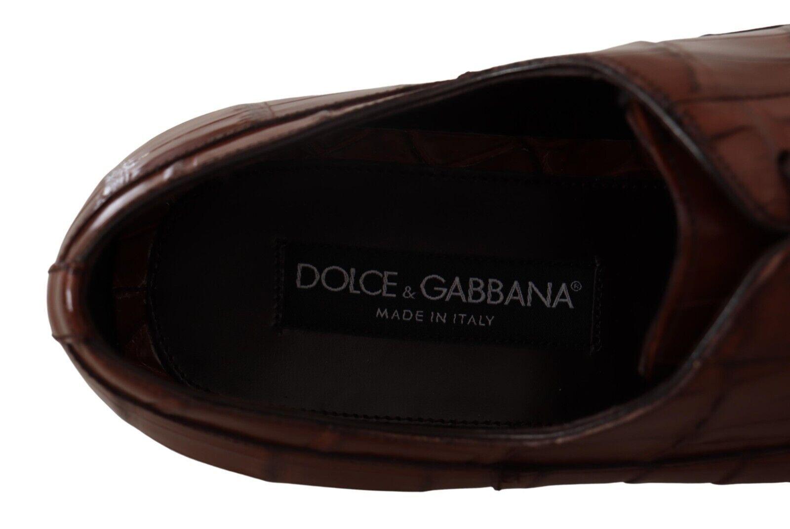 Dolce & Gabbana Elegant Exotic Crocodile Leather Formal Shoes - Arichezz.store