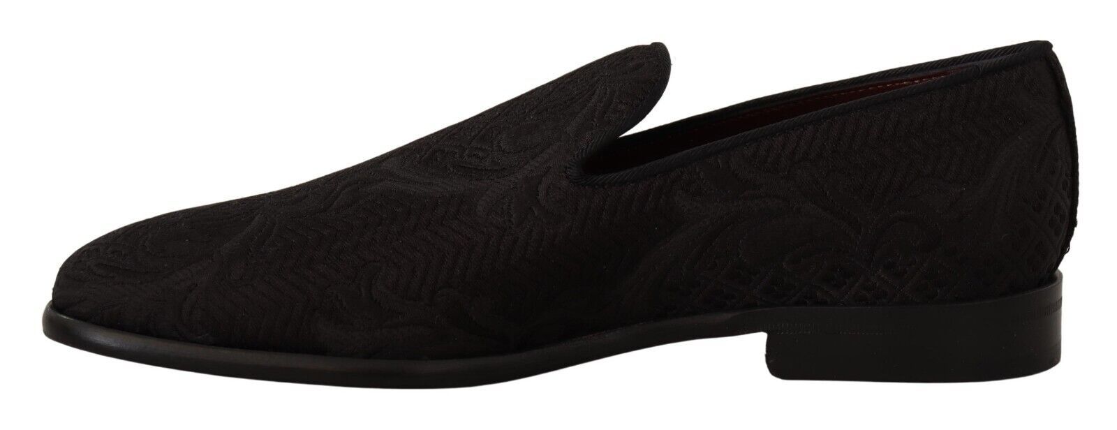 Dolce & Gabbana Black Floral Brocade Slippers - Arichezz.store