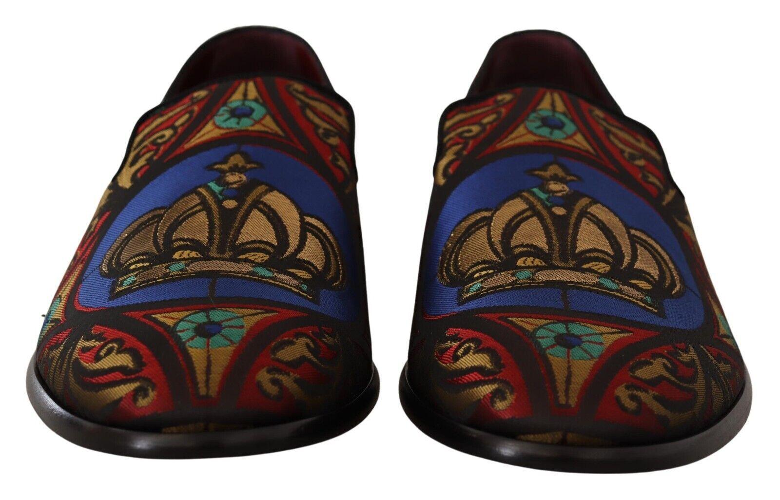 Dolce & Gabbana Multicolor Jacquard Slide-On Loafer Slippers - Arichezz.store