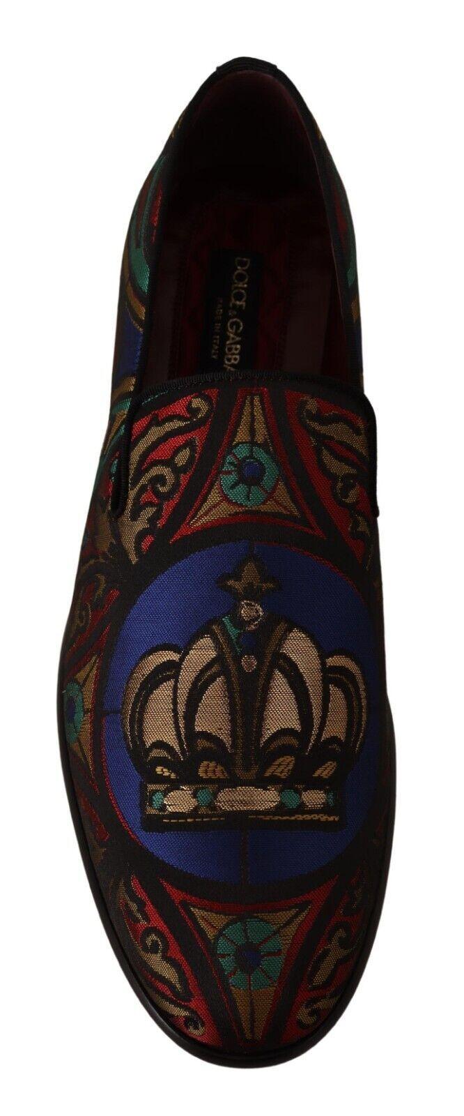 Dolce & Gabbana Multicolor Jacquard Slide-On Loafer Slippers - Arichezz.store