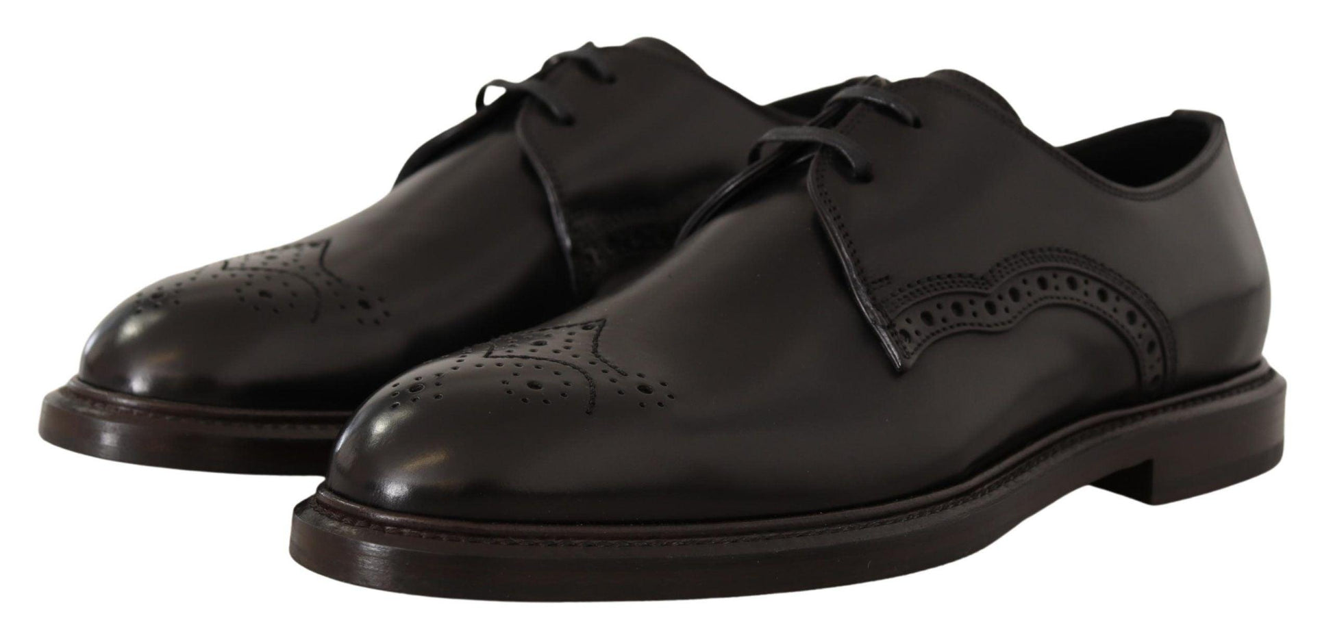 Dolce & Gabbana Elegant Black Derby Dress Shoes - Arichezz.store