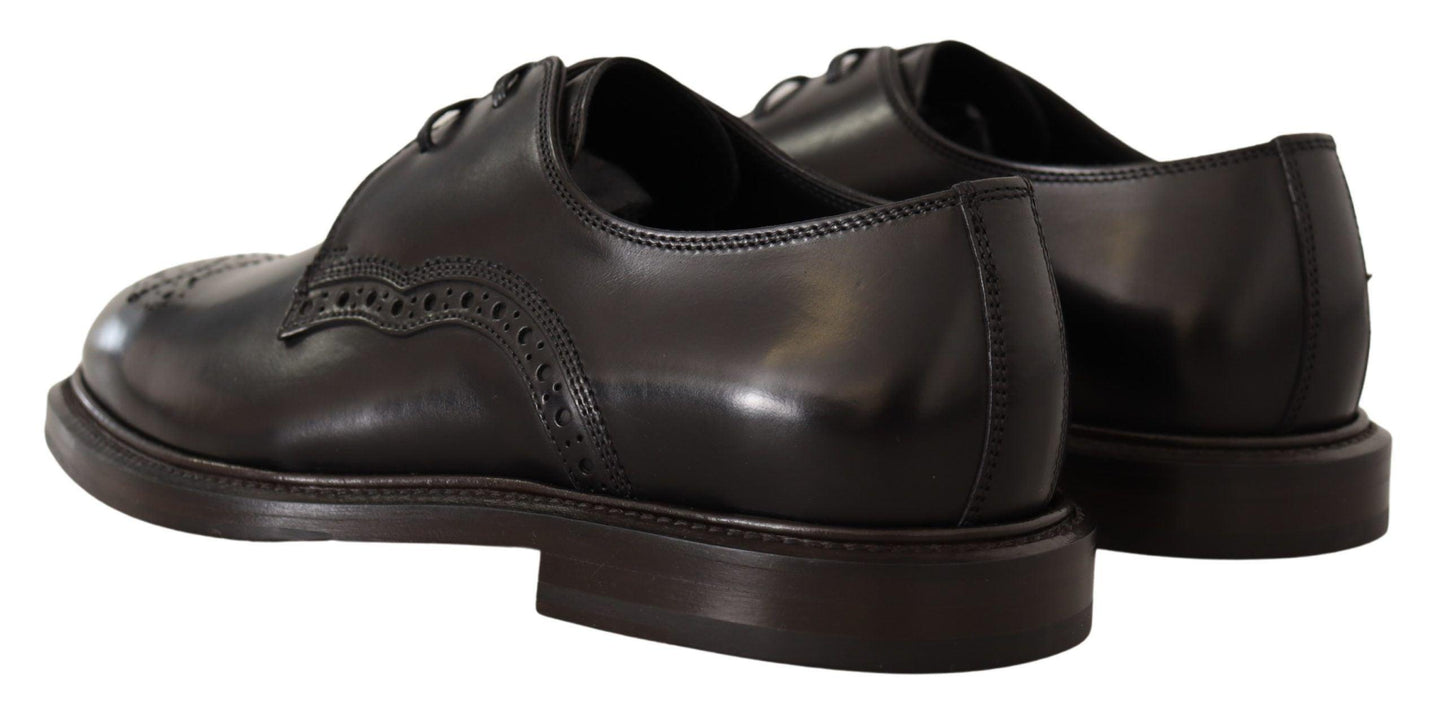 Dolce & Gabbana Elegant Black Derby Dress Shoes - Arichezz.store