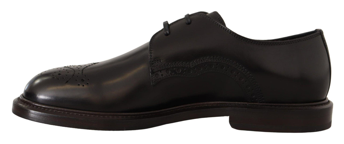 Dolce & Gabbana Elegant Black Derby Dress Shoes - Arichezz.store