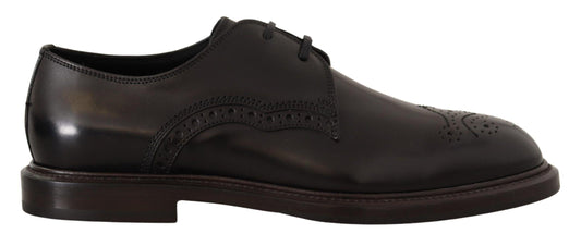 Dolce & Gabbana Elegant Black Derby Dress Shoes - Arichezz.store