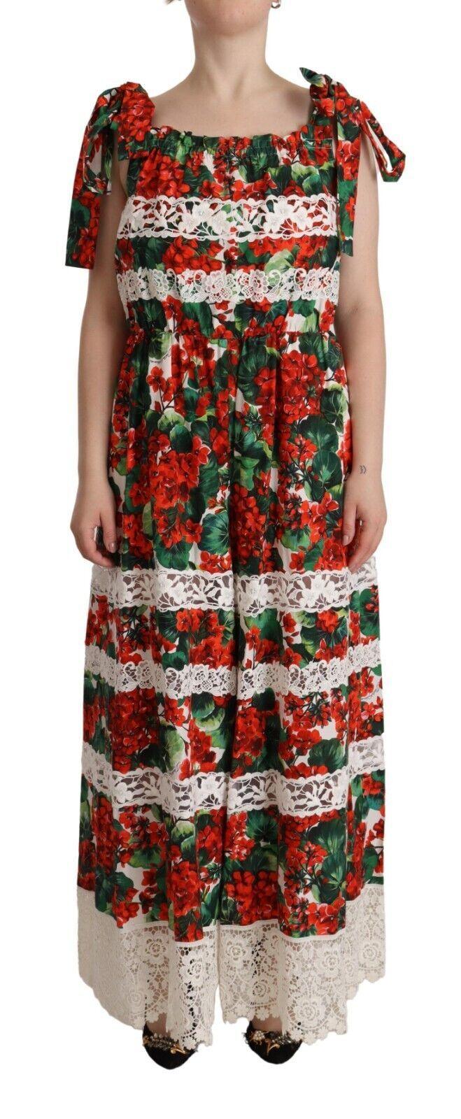 Dolce & Gabbana Multicolor Floral Maxi Dress - Arichezz.store