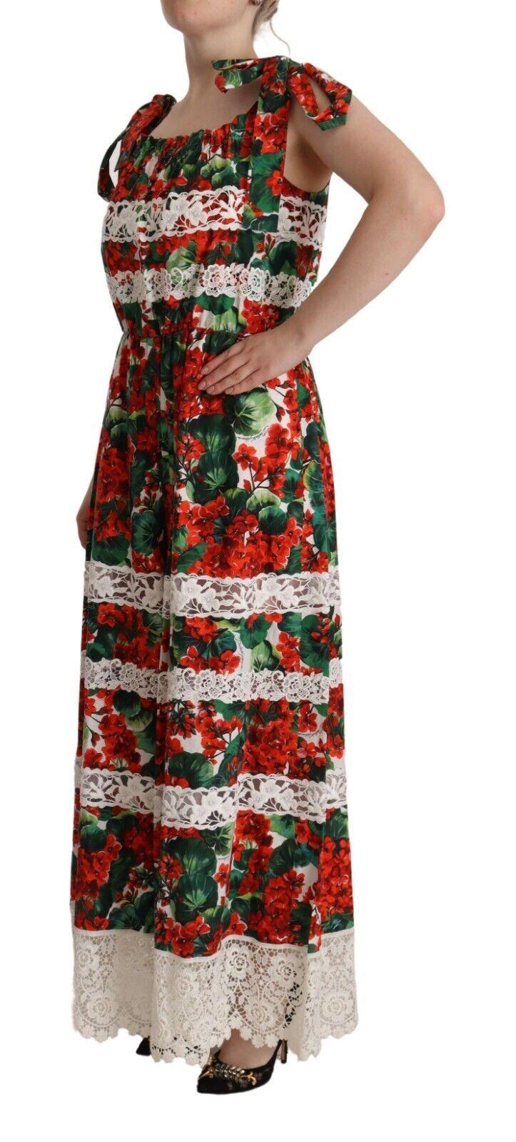 Dolce & Gabbana Multicolor Floral Maxi Dress - Arichezz.store