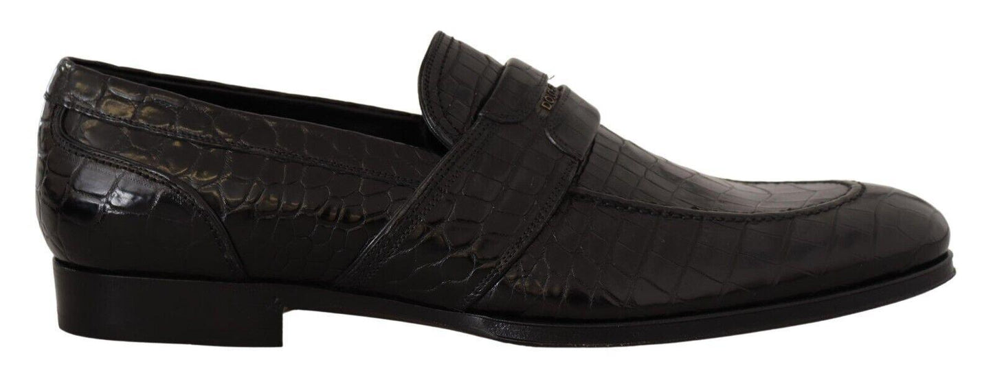 Dolce & Gabbana Elegant Crocodile Leather Moccasin Shoes - Arichezz.store