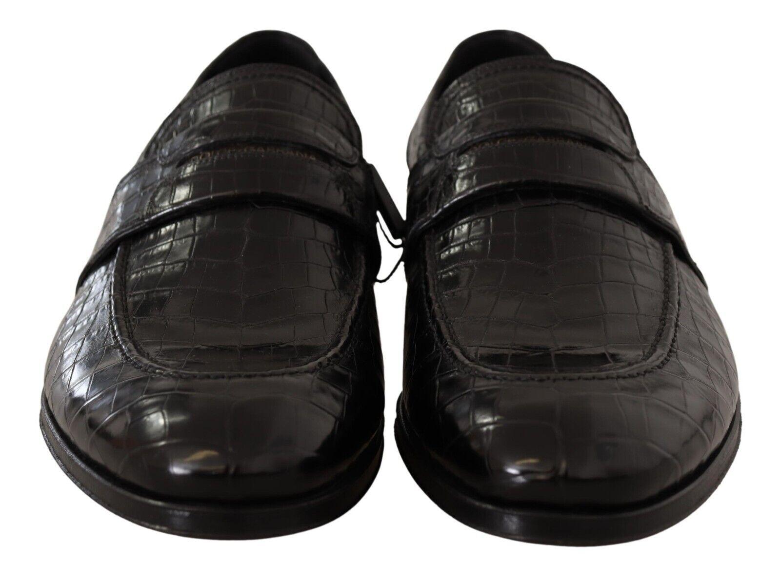 Dolce & Gabbana Elegant Crocodile Leather Moccasin Shoes - Arichezz.store