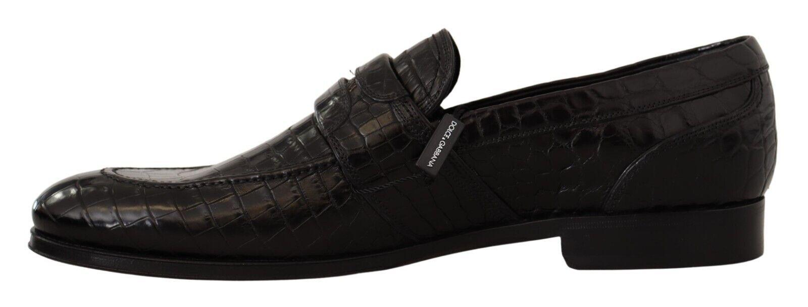 Dolce & Gabbana Elegant Crocodile Leather Moccasin Shoes - Arichezz.store