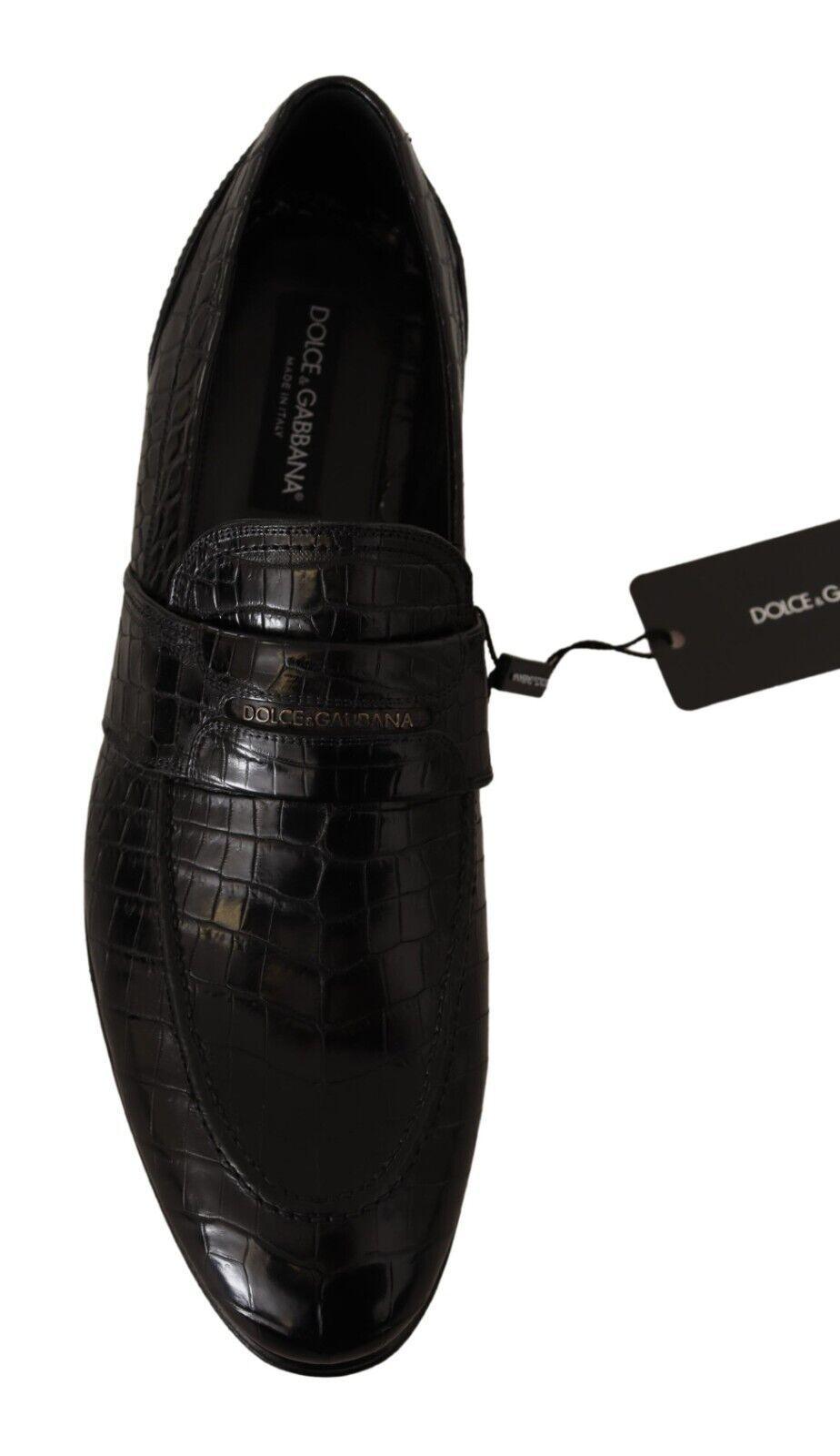 Dolce & Gabbana Elegant Crocodile Leather Moccasin Shoes - Arichezz.store