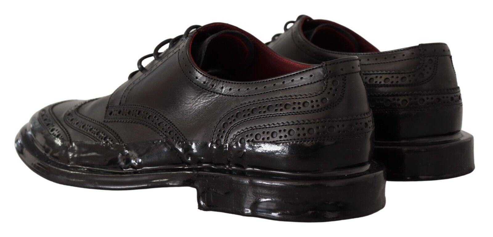 Dolce & Gabbana Elegant Calfskin Derby Oxford Wingtips - Arichezz.store