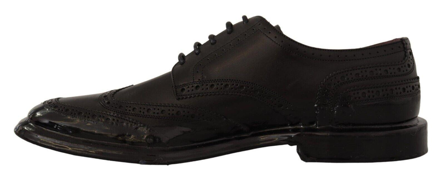 Dolce & Gabbana Elegant Calfskin Derby Oxford Wingtips - Arichezz.store