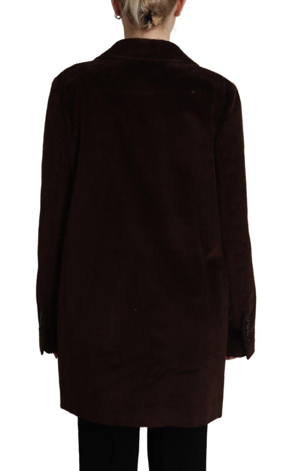 Dolce & Gabbana Burgundy Double-Breasted Trench Coat - Arichezz.store