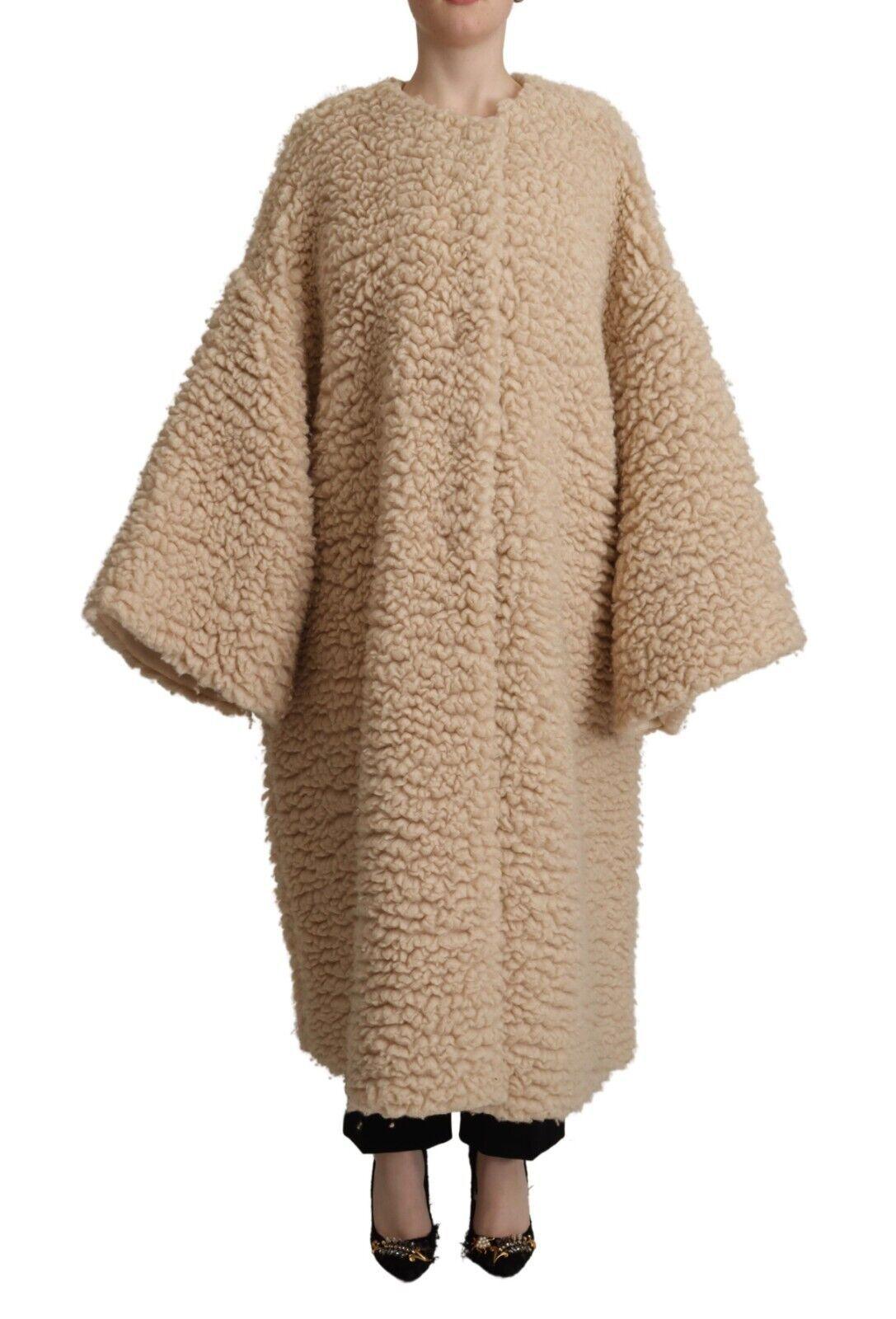 Dolce & Gabbana Beige Cashmere Overcoat Jacket - Arichezz.store