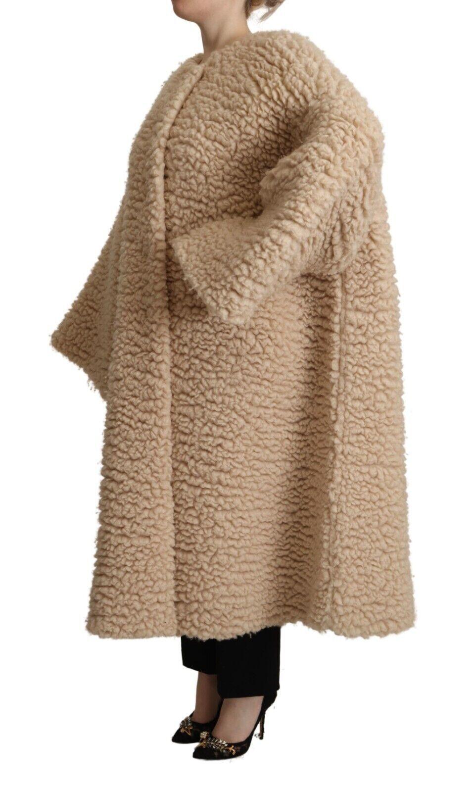 Dolce & Gabbana Beige Cashmere Overcoat Jacket - Arichezz.store