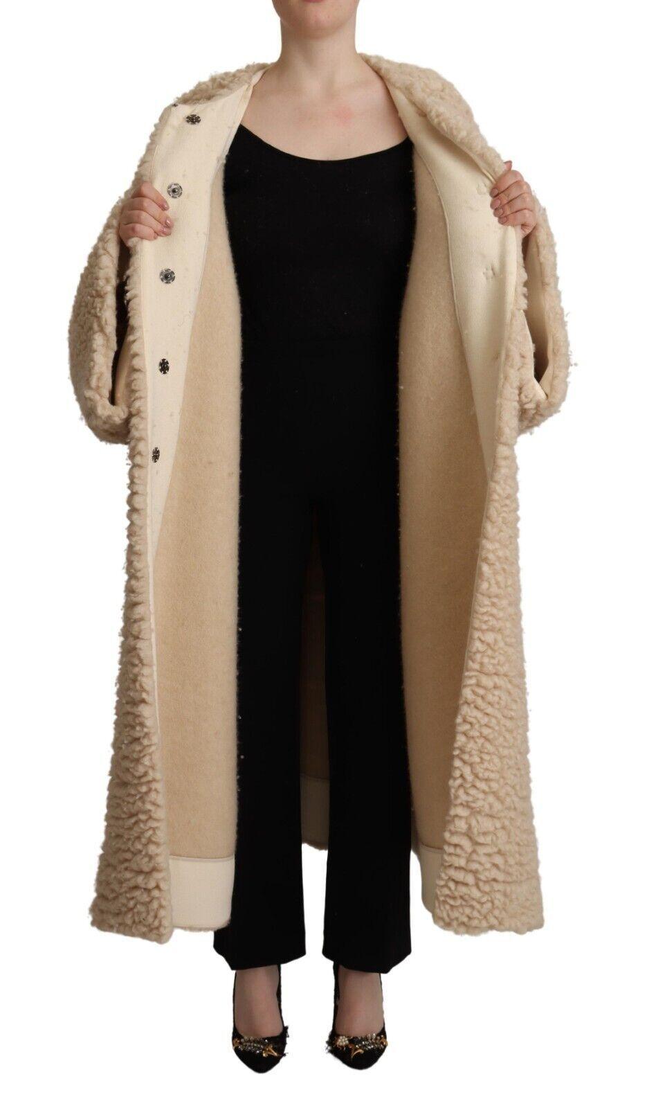 Dolce & Gabbana Beige Cashmere Overcoat Jacket - Arichezz.store