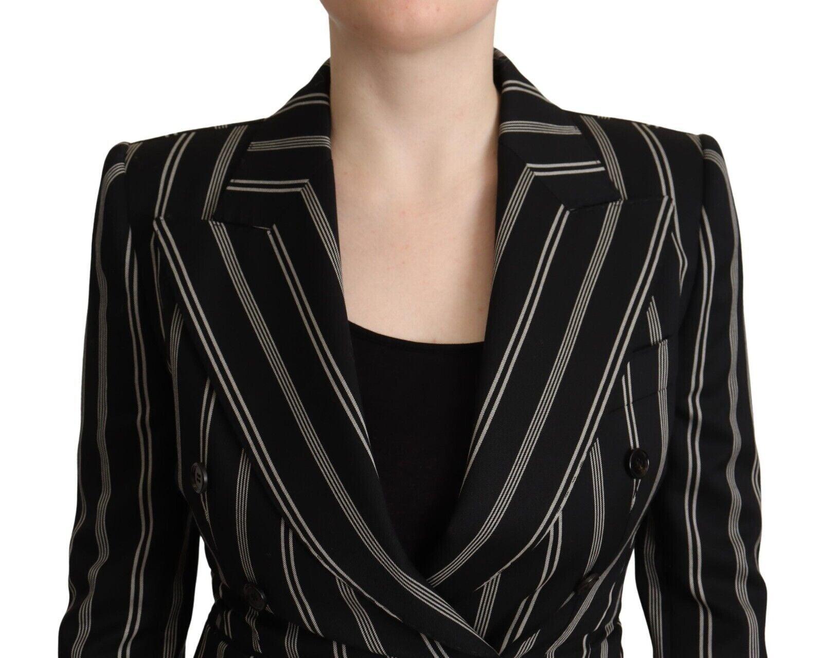 Dolce & Gabbana Elegant Striped Wool Stretch Jacket - Arichezz.store