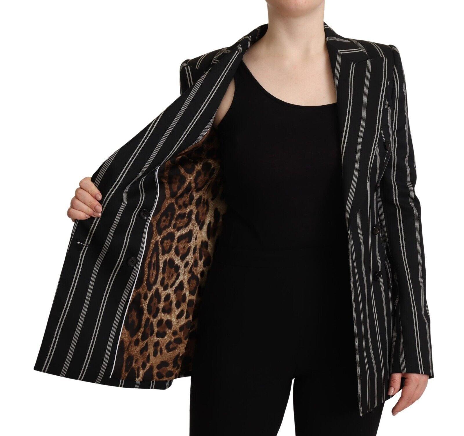 Dolce & Gabbana Elegant Striped Wool Stretch Jacket - Arichezz.store